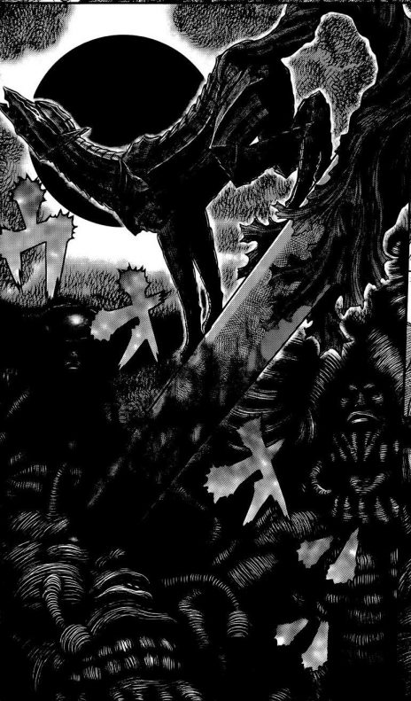 Berserk: Arte de Guts em estilo tradicional japonês é fúria do Espadachim  Negro